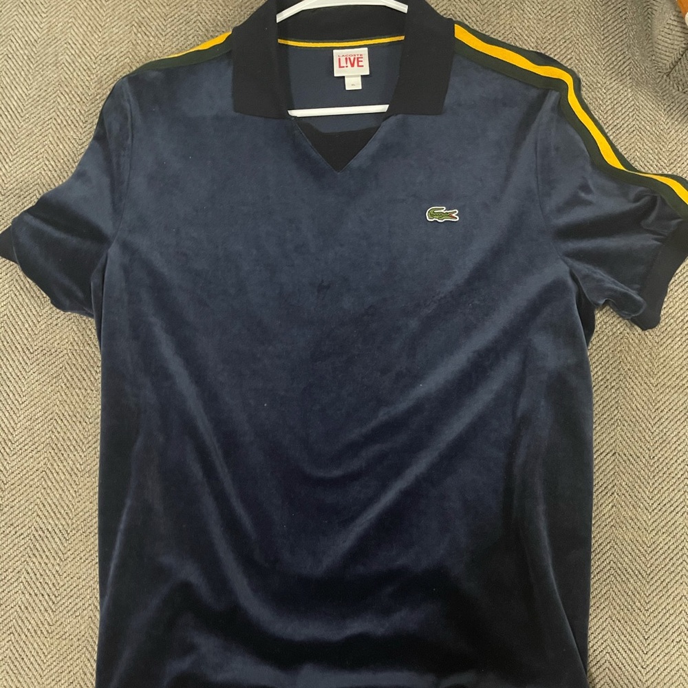 Lacoste velour shirt large